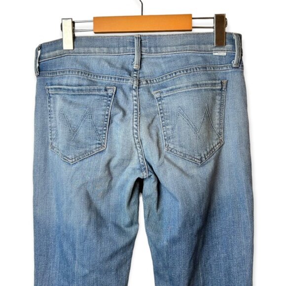 MOTHER The Runaway Skinny Flare Jeans in Light Kitty 28 - Picture 5 of 12